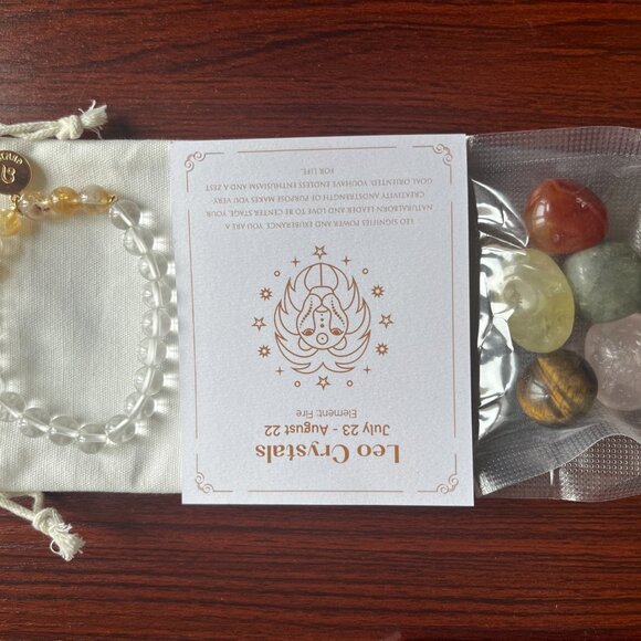 Tumbled Stones Astrology Set, Zodiac Crystal Stones, Zodiac Gift - Picture 4 of 4